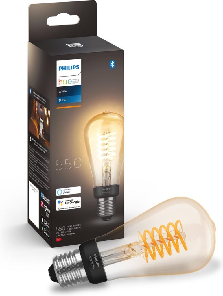Philips Hue LED-lamp in verpakking.