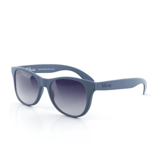 kinder zonnebril. fatoncles bob medium, blauw. flexibel, ultralicht & veilig.