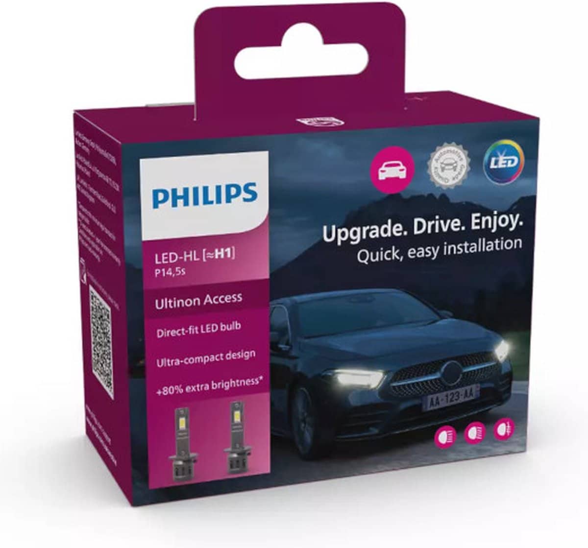 Philips LED koplampen voor auto, installatie eenvoudig