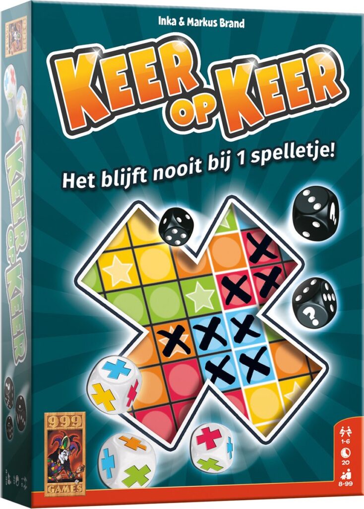 Keer op Keer dobbelspel doos.