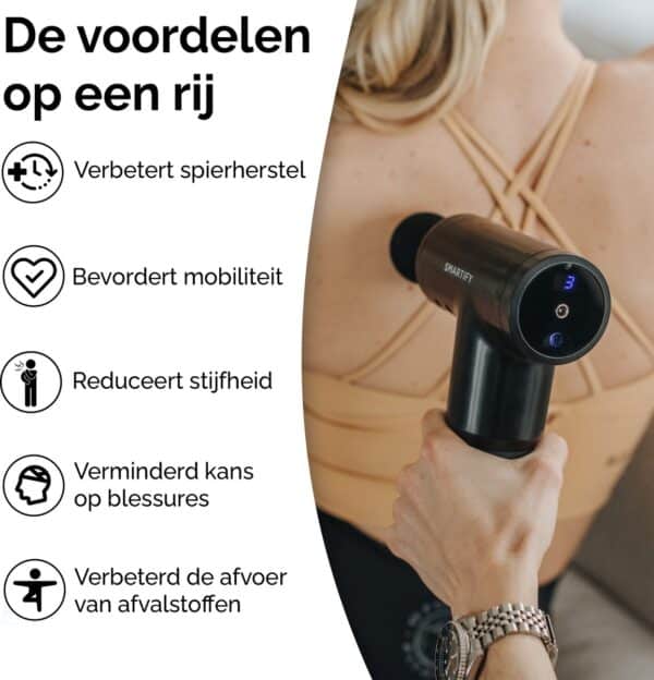 Voordelen massageapparaat: spierherstel, mobiliteit, stijfheid, blessures, afvalstoffen.