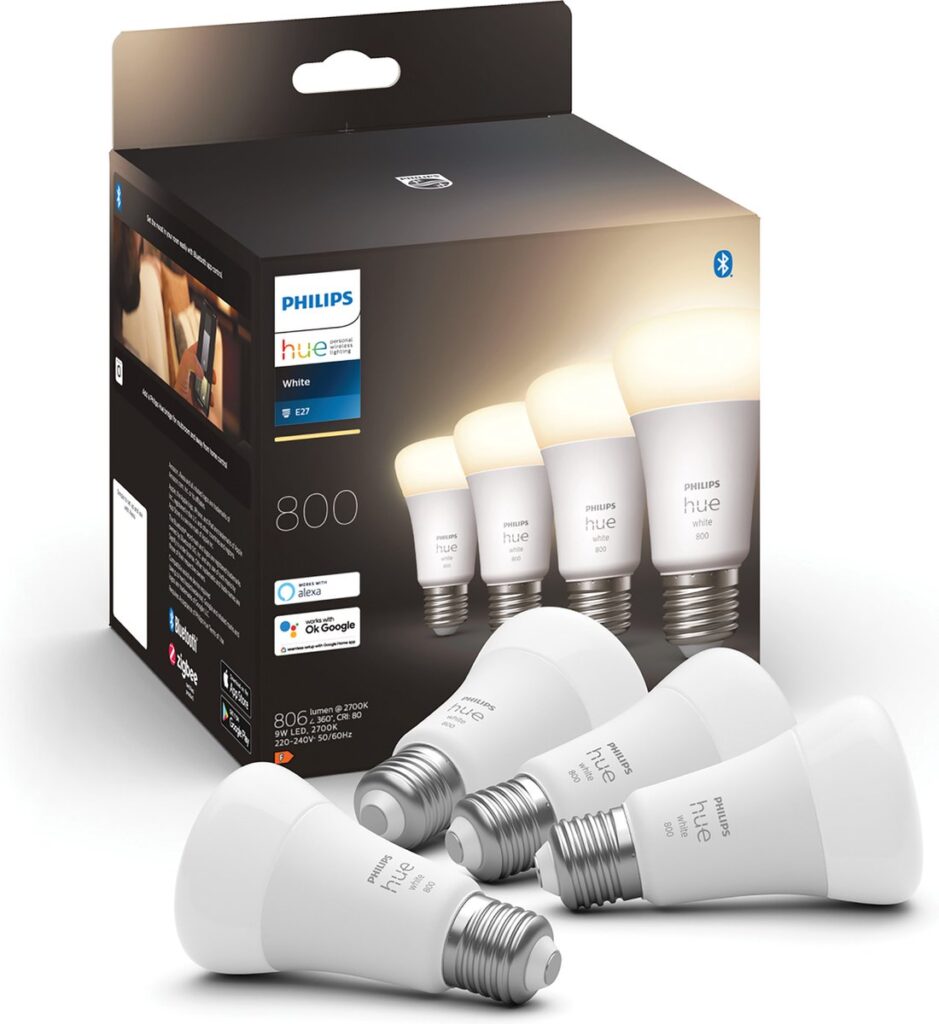 Philips Hue slimme LED-lampen verpakking en producten