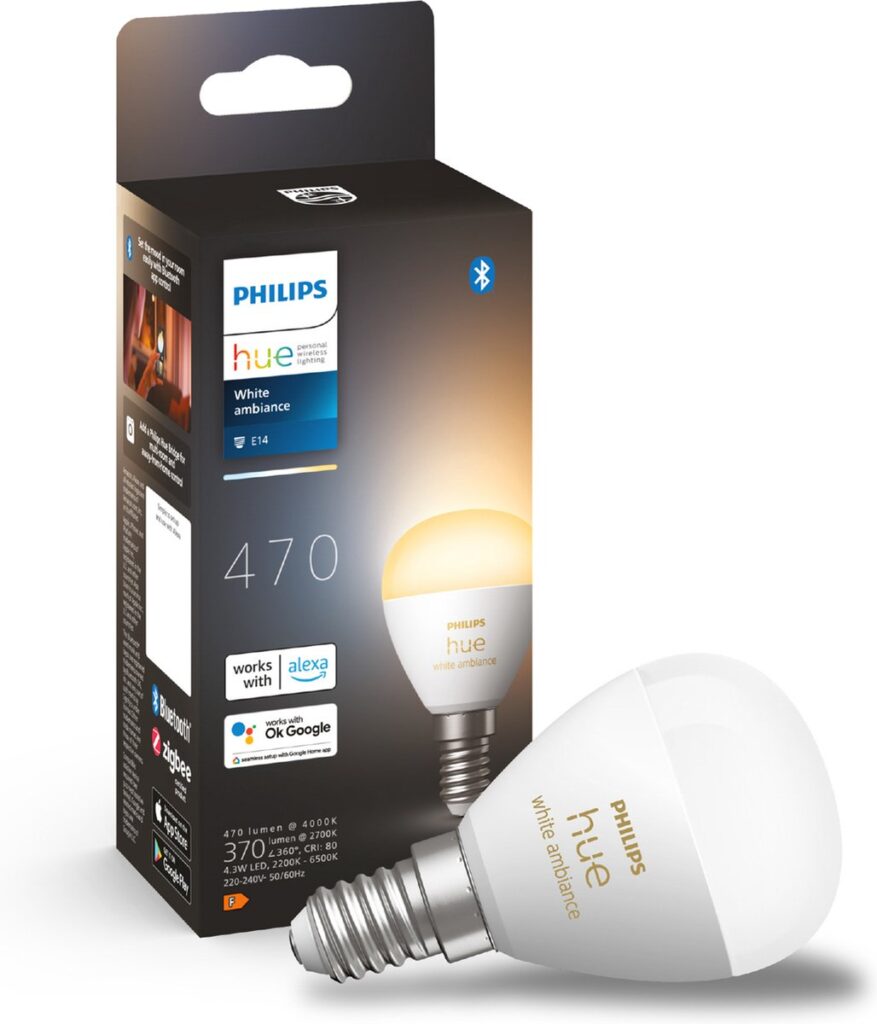 Philips Hue White lamp in verpakking.