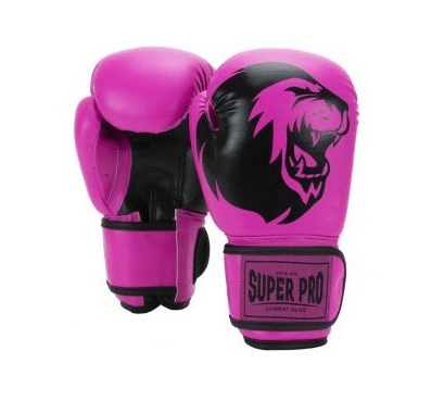 super pro combat gear talent bokshandschoenen roze/zwart 8oz