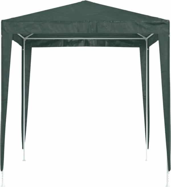 Groene partytent met metalen frame