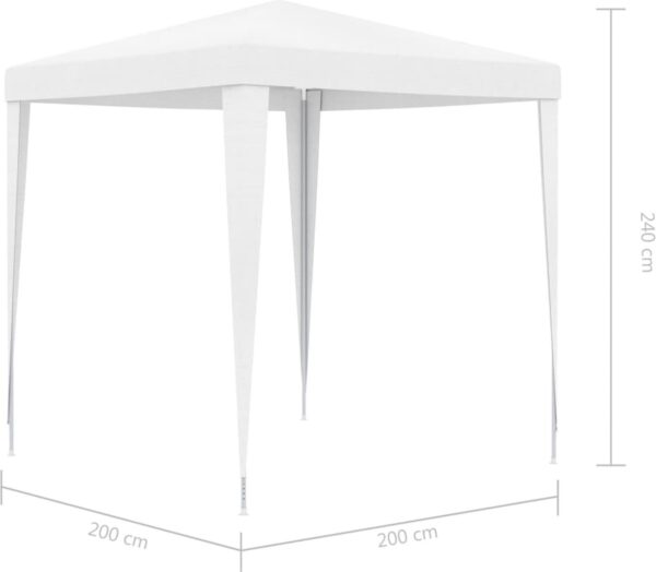 Wit partytent 200x200x240 cm afmetingen