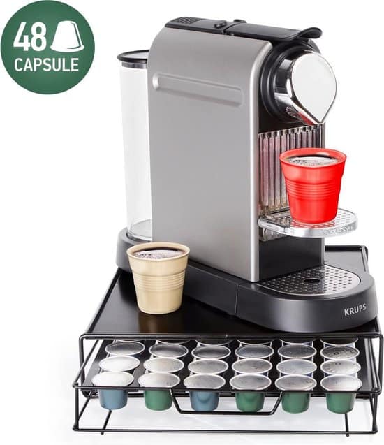 Koffiemachine met capsules en houder voor 48 stuks