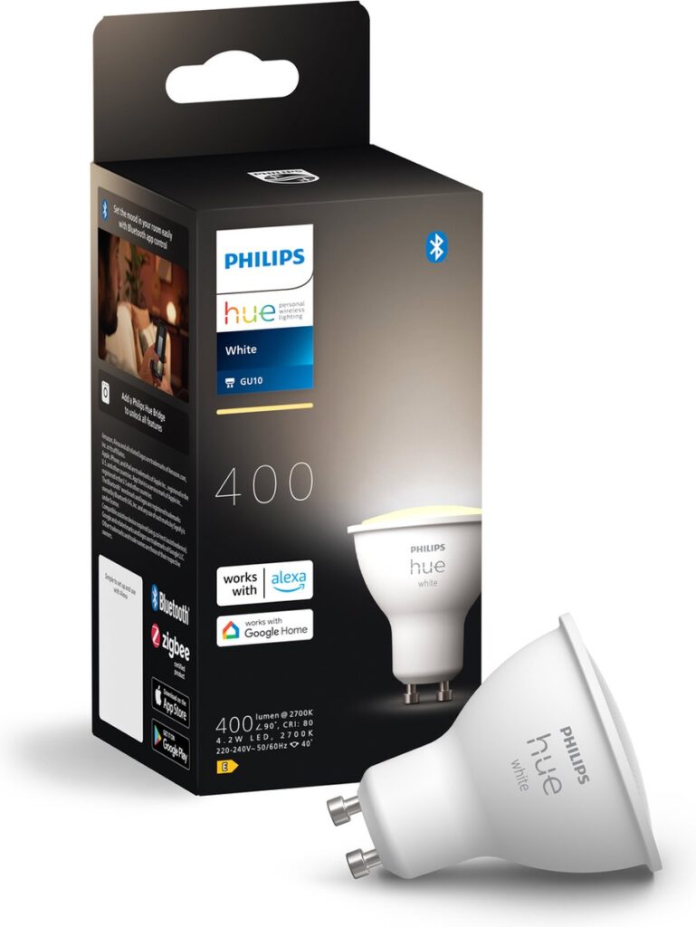 Philips Hue witte GU10 lamp met doos.