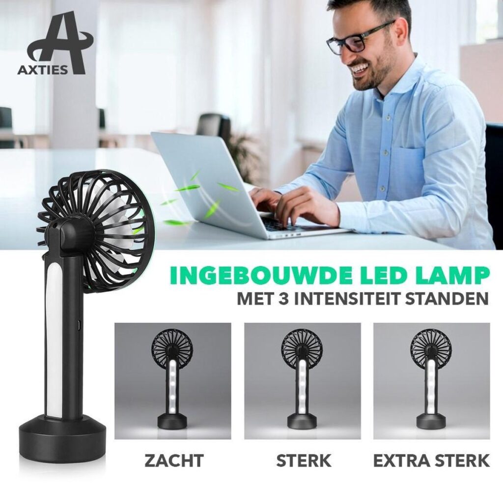Ventilateur de bureau avec lampe LED intégrée