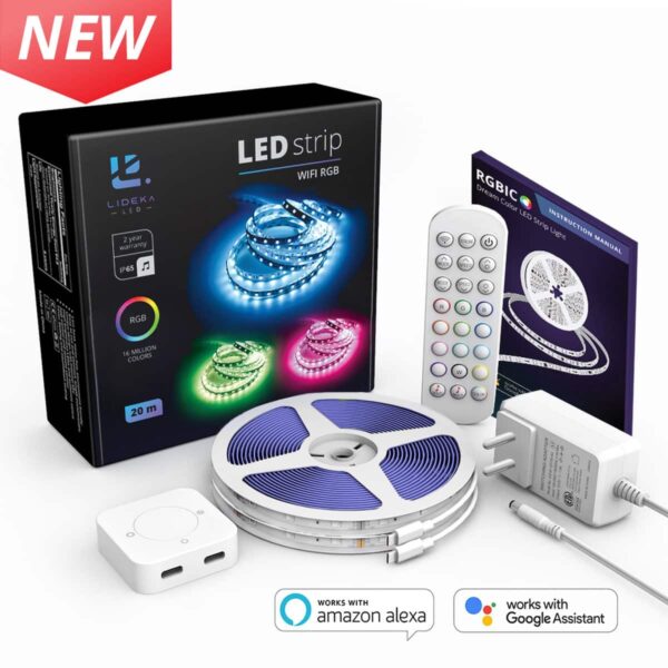 LED strip set met afstandsbediening en adapters