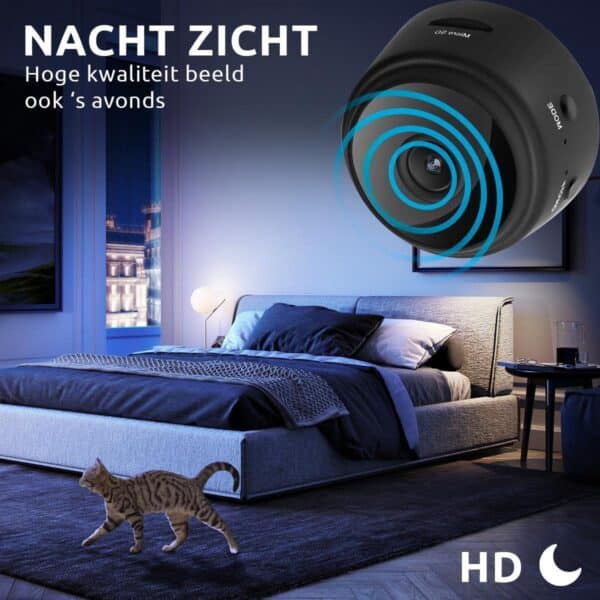 HD camera met nachtzicht in slaapkamer