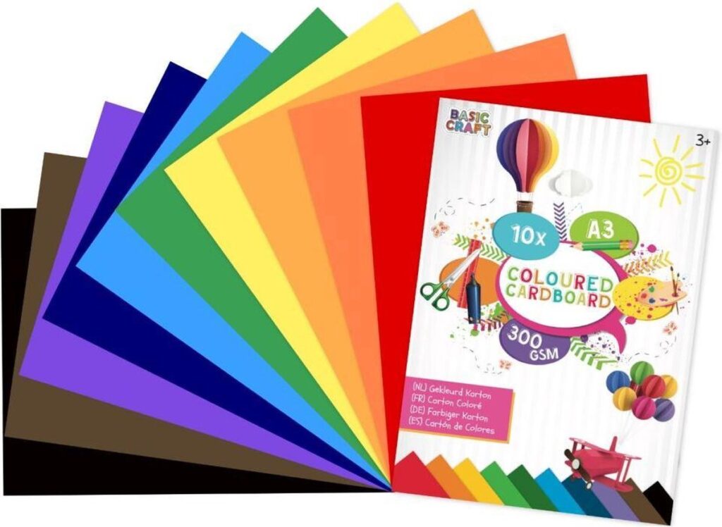 Gekleurd karton papier in A3 formaat