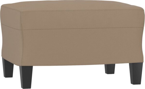 Beige hocker met zwarte poten