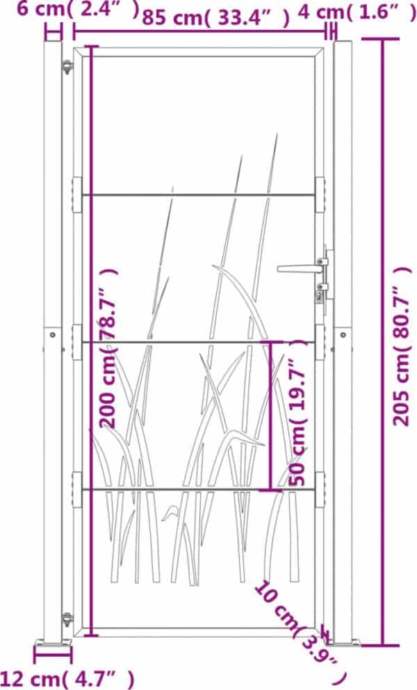 Deurafmetingen met decoratieve glazen panelen