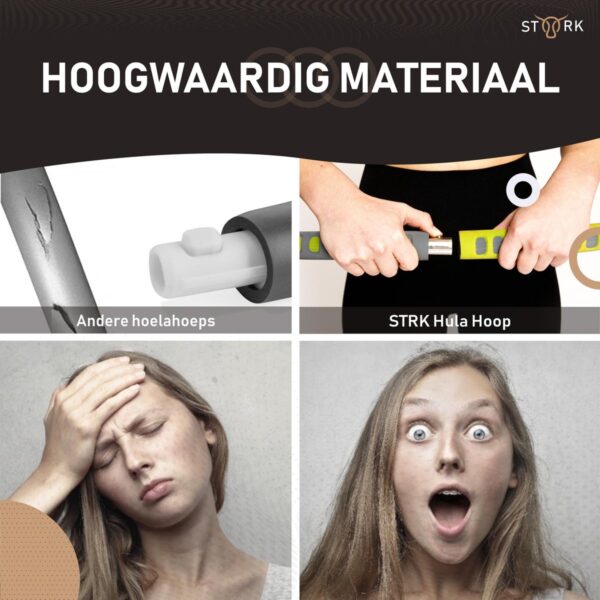 Vergelijking hoelahoeps: andere versus STRK kwaliteit en reacties.