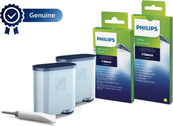 Philips melkcircuitreiniger en koffie-ontvetter set.