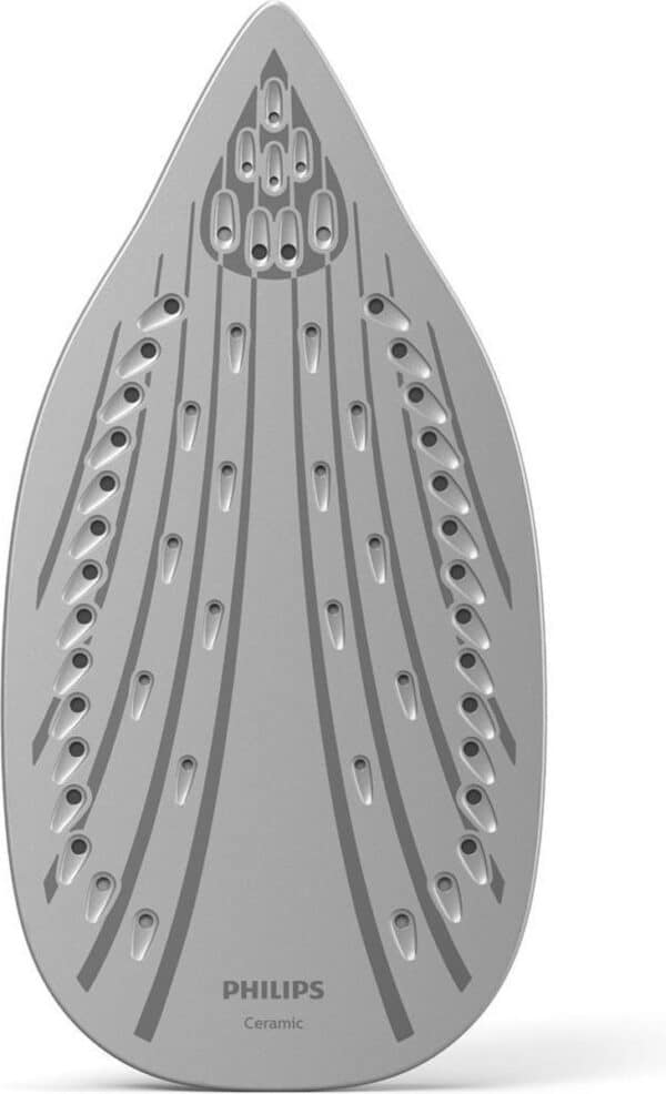 Strijkijzer zoolplaat met stoomgaatjes en keramische coating.