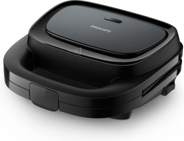 Philips contactgrill in moderne zwarte uitvoering.