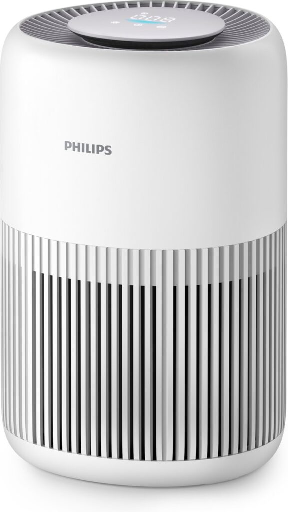 Hoge-efficiëntie luchtreiniger met digitaal display.