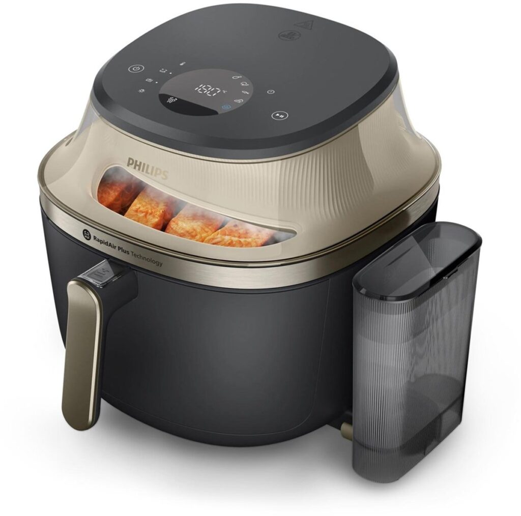 Philips airfryer met kijkvenster en digitaal display
