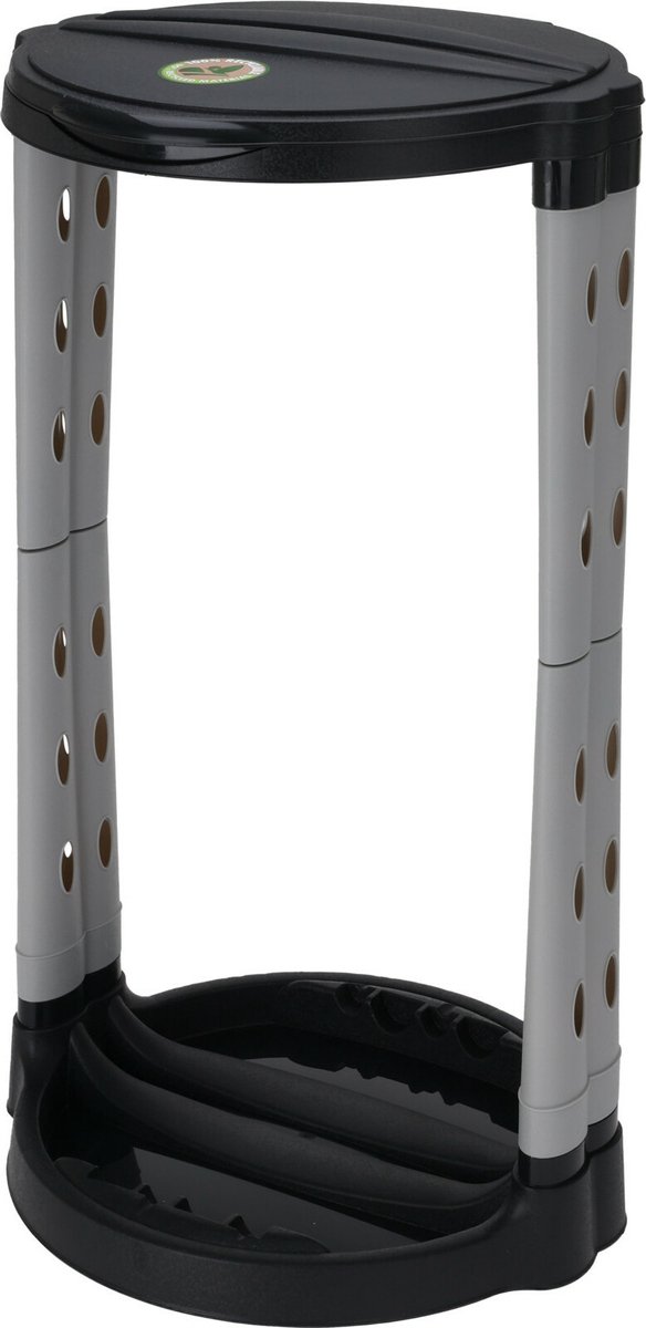 Golfclubhouder met gatenpatroon, zwart en grijs