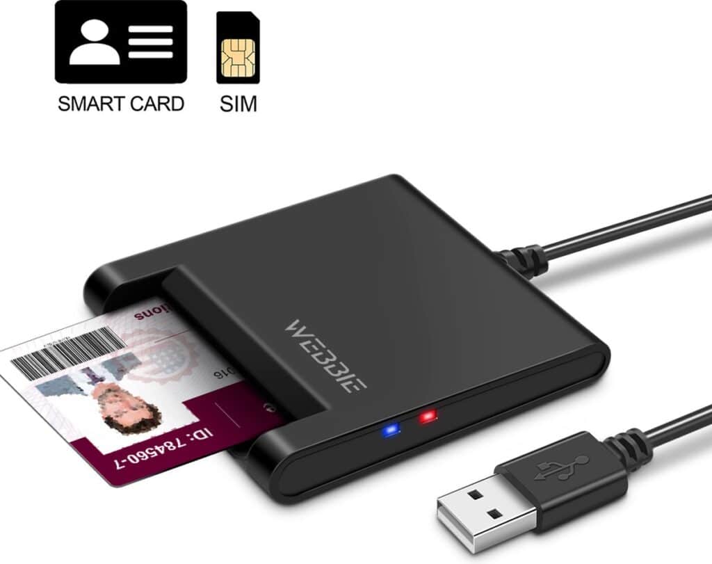 Smartcardlezer met USB, geschikt voor SIM en ID-kaarten