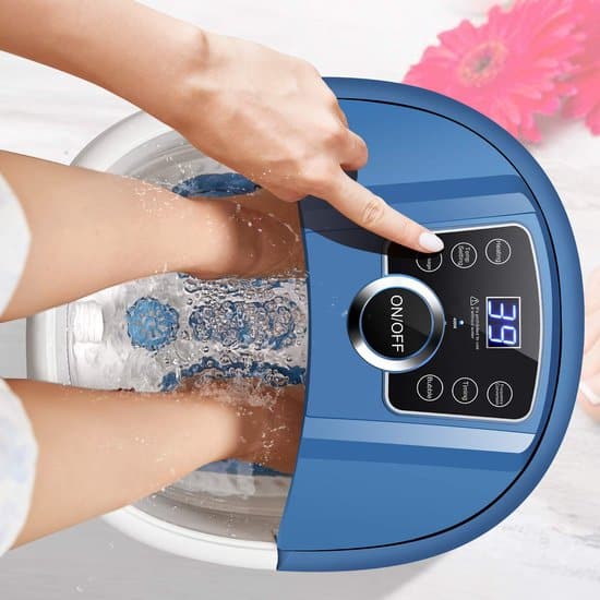 voetenbad met massage bad met afvoerslag instelbare warmte bubbels automatische voetmassage voetbad met massage 8 liter