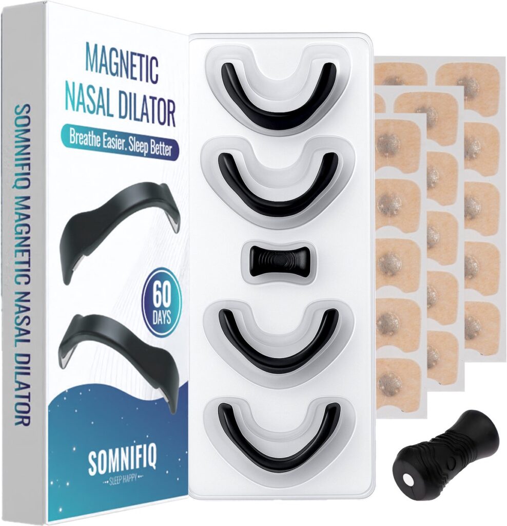 Magnetische neusdilatator met accessoires en verpakking