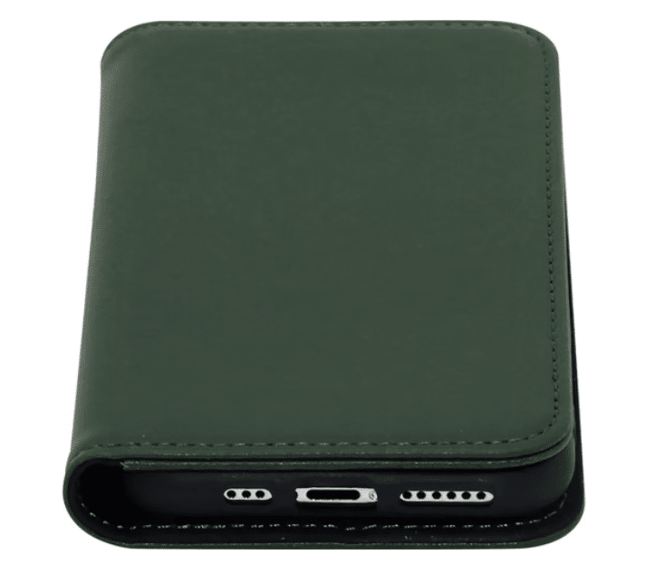 bluebuilt apple iphone 11 pro max book case groen leer