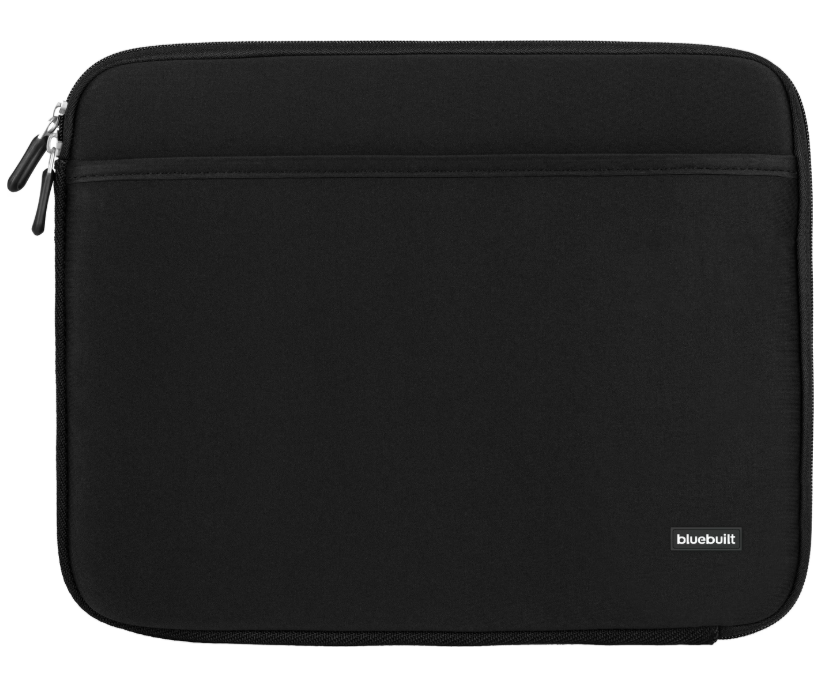 Zwarte laptophoes met ritssluiting