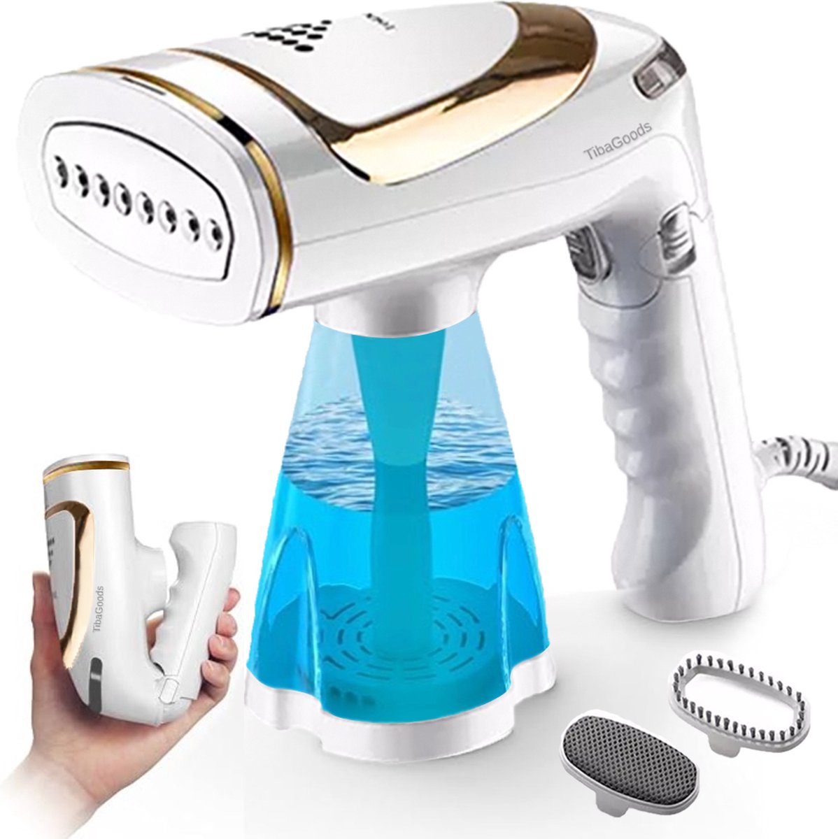 Handstomer met waterreservoir en accessoires