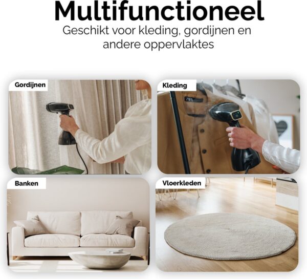 Multifunctionele stomer voor kleding, gordijnen en meubels.