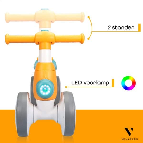 Kinderfiets met LED voorlamp en verstelbaar stuur