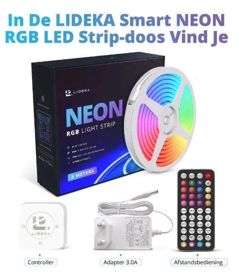 lideka® rgb neon led strip 3m dream color met app control ip68 led neon strip lideka home