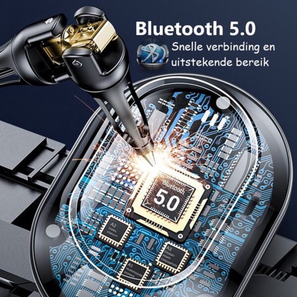 Bluetooth 5.0-chip met uitstekende verbinding en bereik.