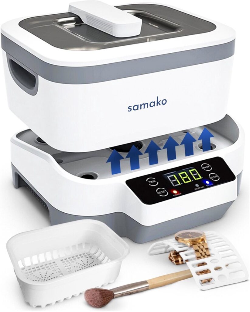 Ultrasoon reiniger met accessoires en display