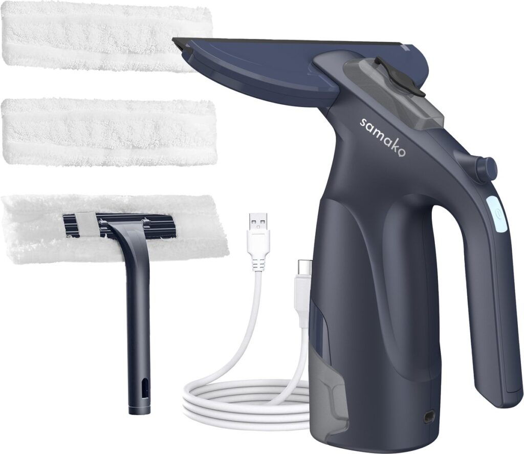 Draagbare elektrische raamwisser met accessoires