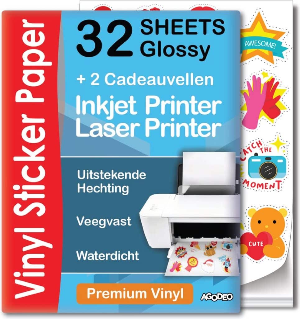 Vinyl sticker papier voor inkjet en laser printers.