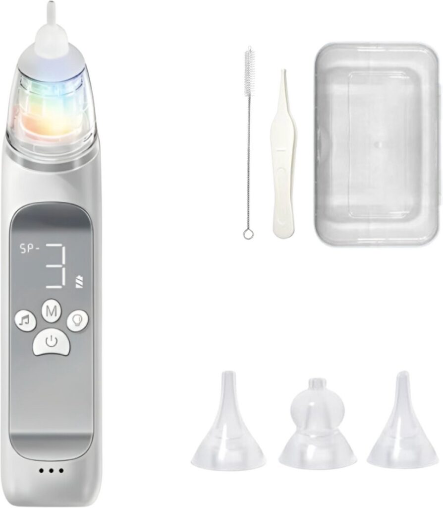 Digitale neusreiniger met opzetstukken en accessoires