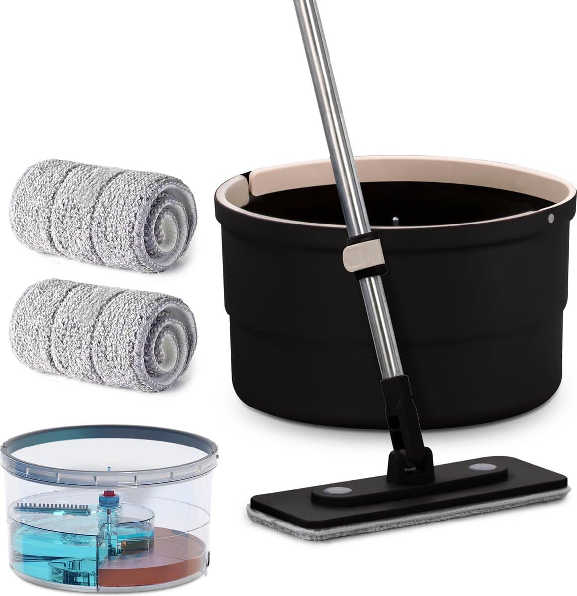 Mopsysteem met emmer en microvezeldoeken