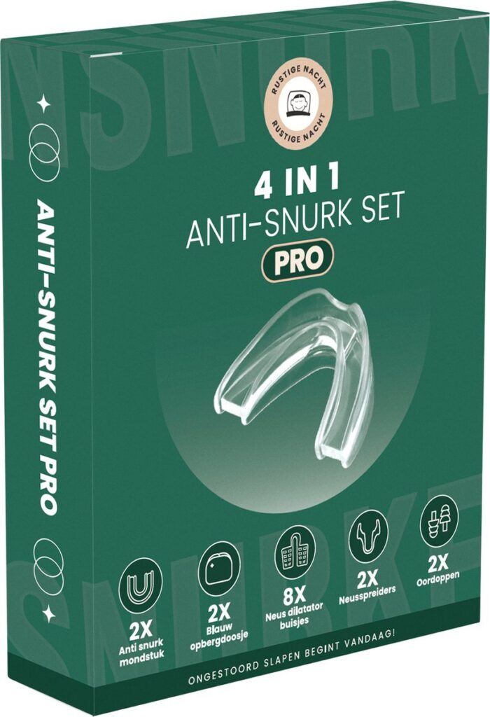 Verpakking 4-in-1 anti-snurk set Pro