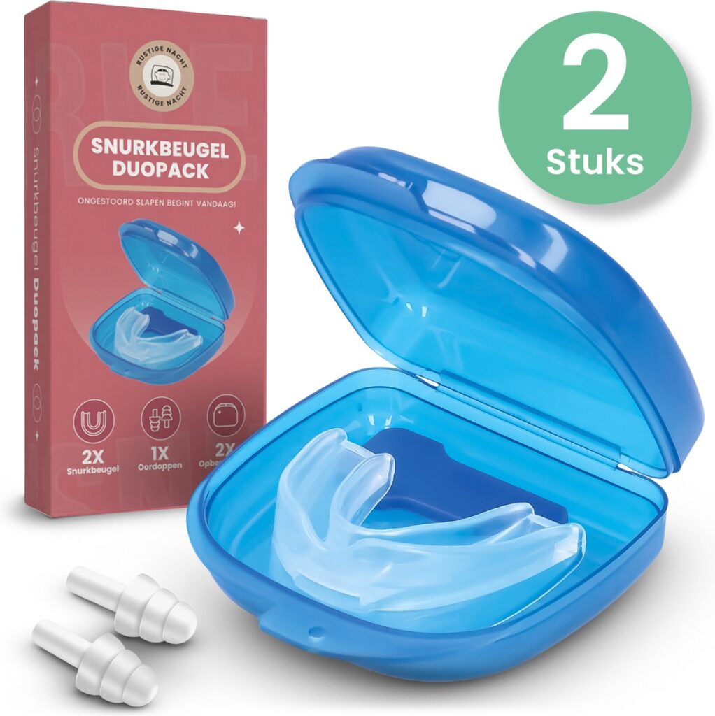 Snurkbeugel duopack met opbergdoos en oordoppen