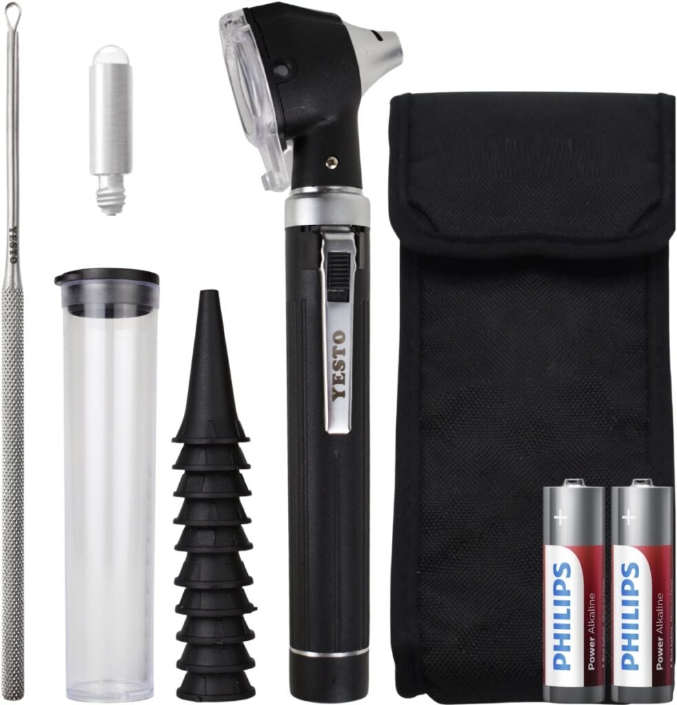 Otoscoop set met accessoires en batterijen