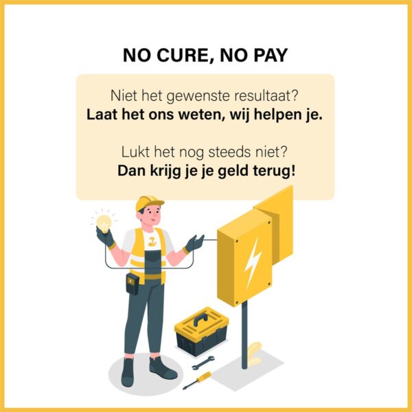 Geen resultaat? Geld terug garantie bij onze diensten.