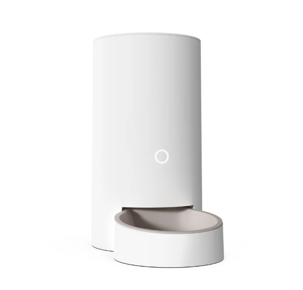 Moderne witte automatische voerbak voor huisdieren