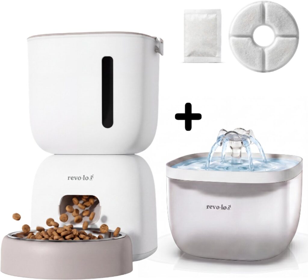 Automatische voer- en waterdispenser voor huisdieren