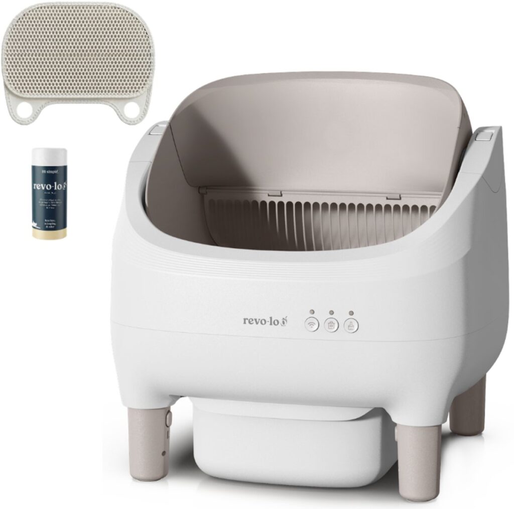 Moderne zelfreinigende kattenbak met filter en deodorizer