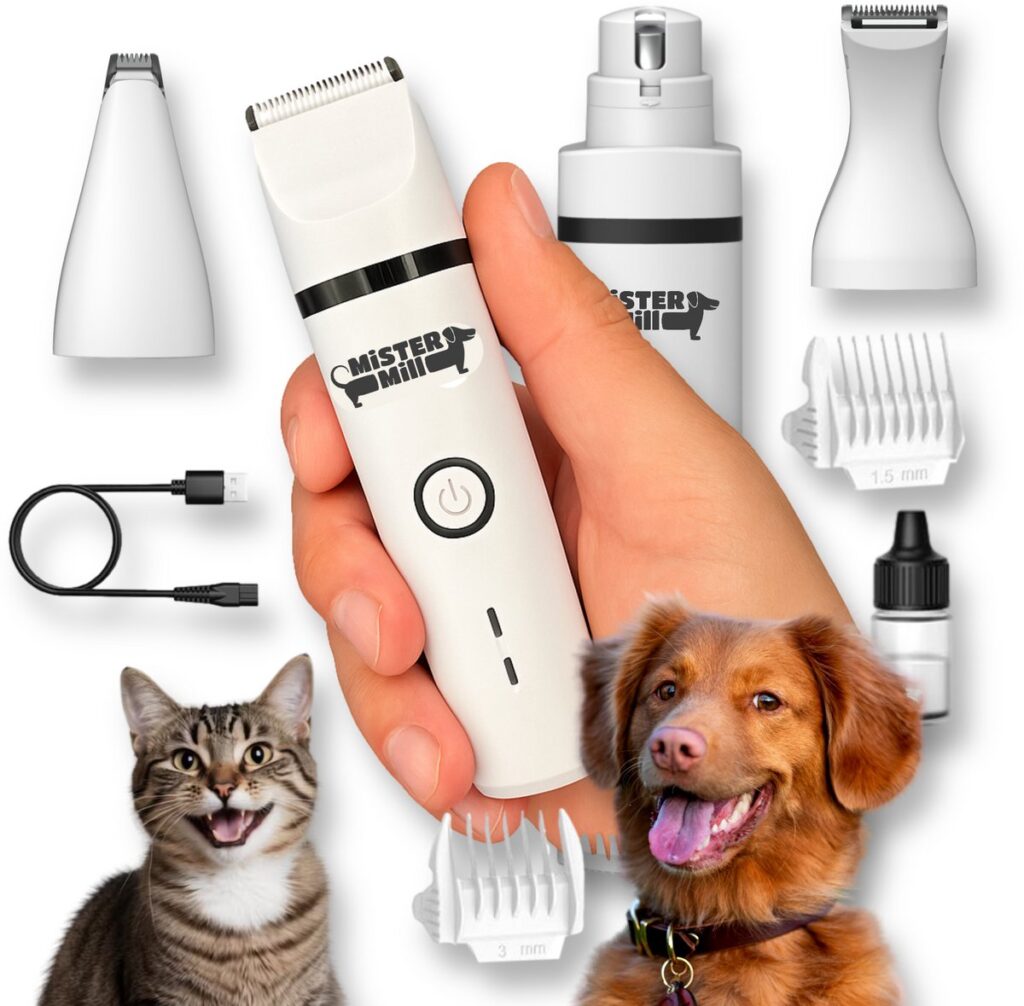 Draadloze tondeuse voor honden en katten met accessoires