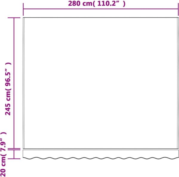 Gordijnafmetingen: 280x245 cm, zoom van 20 cm.