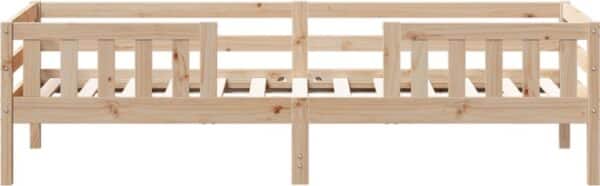 Houten kinderbedframe met spijlen, naturel afwerking